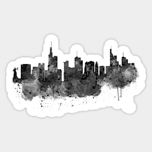 Frankfurt Black and White Skyline Sticker